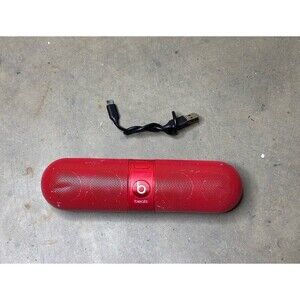 Beats by Dr. Dre Pill Red Portable Oval Wireless Bluetooth Speaker Works